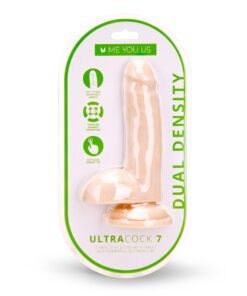 Me You Us Ultra Cock Dual Density Dildo With Balls 7 Inch