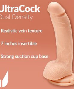 Alternative view of Me You Us Ultra Cock Dual Density Dildo With Balls 9 Inch