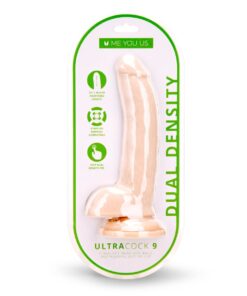Me You Us Ultra Cock Dual Density Dildo With Balls 9 Inch