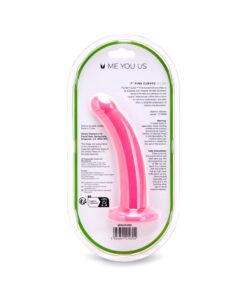 Alternative view of Me You Us 7" Pink Curved Silicone Dildo